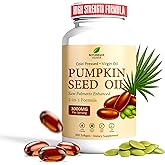 Pumpkin Seed Oil & Saw Palmetto Capsules – 3600mg per Serving, 300 Softgels | Cold-Pressed with Essential Fatty Acids & Phytosterols | Hair, Urinary & Prostate Health Support | Non-GMO