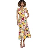 Maggy London Womens Women's Cocktail Dress with V-Neck, Ruffle, Pockets Maxi | Summer Dresses for Women