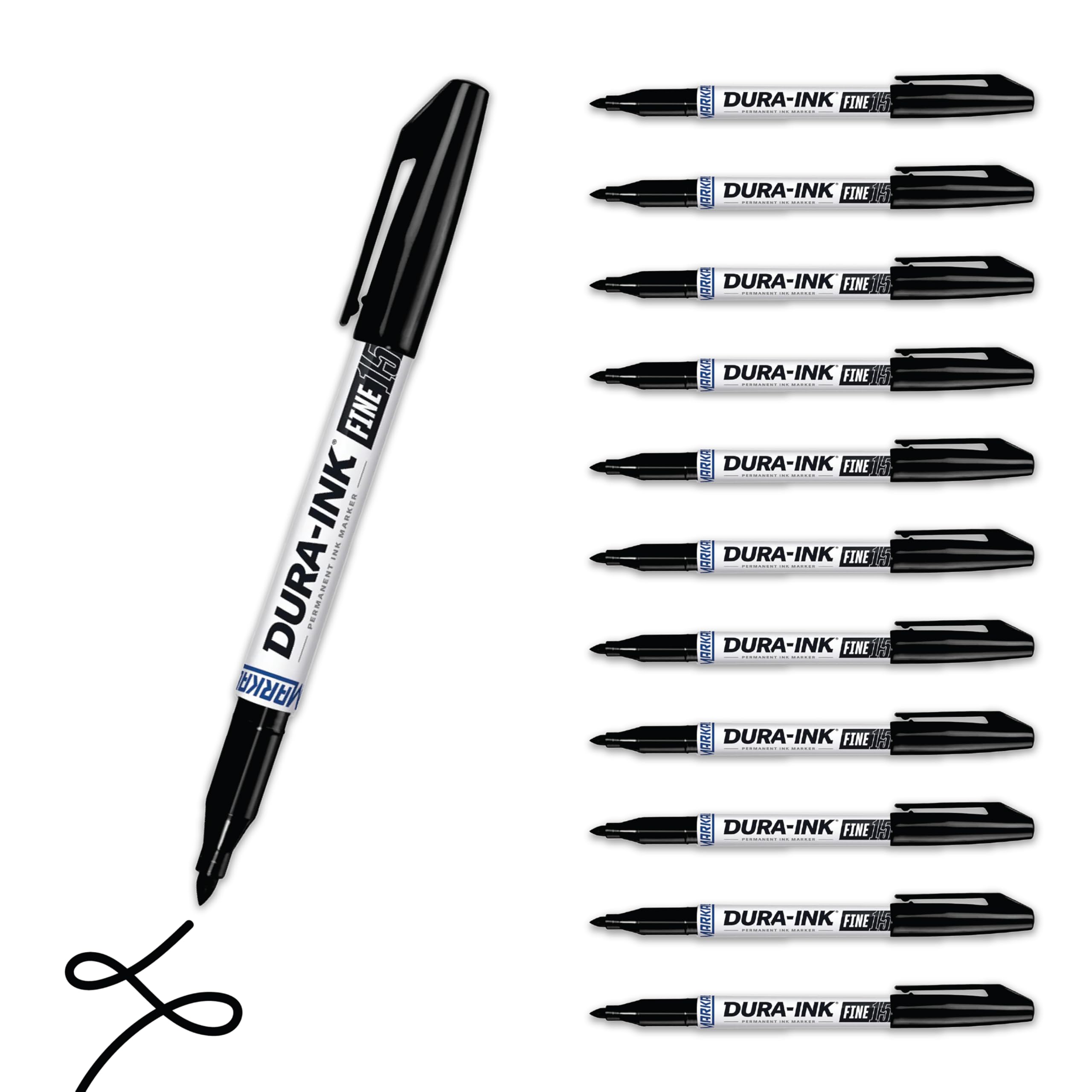 Markal 96023 Dura-Ink 15, Black (Pack of 12)
