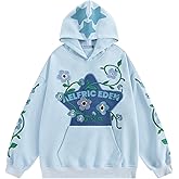 Aelfric Eden Floral Eden Star Pullover Hoodie Embroidery Graphic Hoodies Y2K Oversized Hooded Sweatshirt