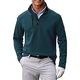 ERECT PEAK Men's Golf Pullover Quarter-Zip Long Sleeve Sport Shirt with Chest Pocket (S-XXL)