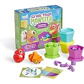 hand2mind Grab that Monster Fine Motor Activity Set, Ages 3+ | Occupational Therapy Toys, Fine Motor Skills Toys for Toddlers, play Therapy Games for Kids, Preschool Learning Activities