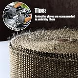 ilauke Exhaust Heat Wrap Roll 15m x 5cm Titanium Fibre with 15 Ties view 2