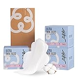 100% Organic Pads for Women, Ultra Thin Feminine