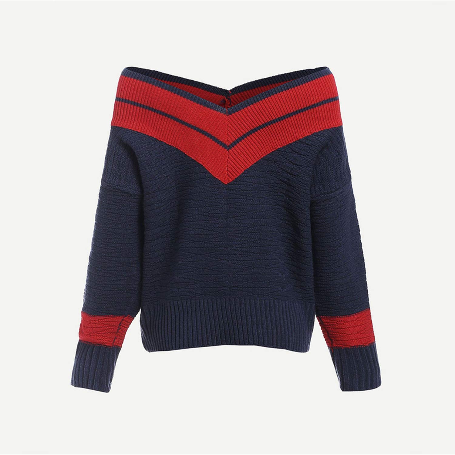 Chevron Pattern Colorblock Jumper 2018 