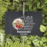 TopGlory Personalized Photo Name Memorial Slate Custom Stone Gift view 5