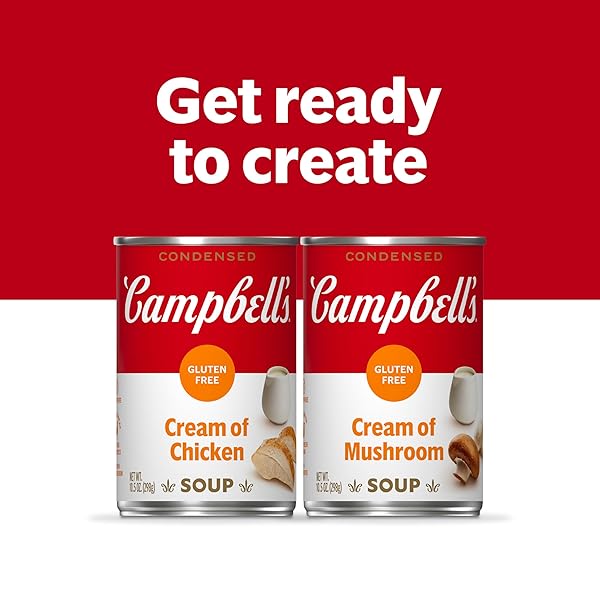CAMPBELL’S CONDENSED GLUTEN FREE CREAM OF CHICKEN SOUP, 10.5 OZ CAN
