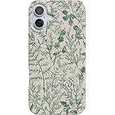 Casely iPhone 16 Case | Sage Garden | Green Floral | Compatible with MagSafe | Classic Ultra Slim Design