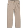 IZOD Boys' School Uniform Twill Pants, Flat Front & Comfortable Waistband with 5 Pockets