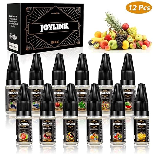 Joylink 12 x 10ml E Liquido 70VG /30PG E Zigarette Liquids E Zigaretten Starter Set für Elektronische Zigarette Shish Ohne Ni