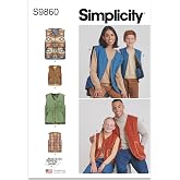 Simplicity S9860 Children's, Teens' &amp; Adults' Lined Vest Sewing Pattern by American Sewing Guild, Children's Sizes XS-L &amp; Adult Sizes XS-XL