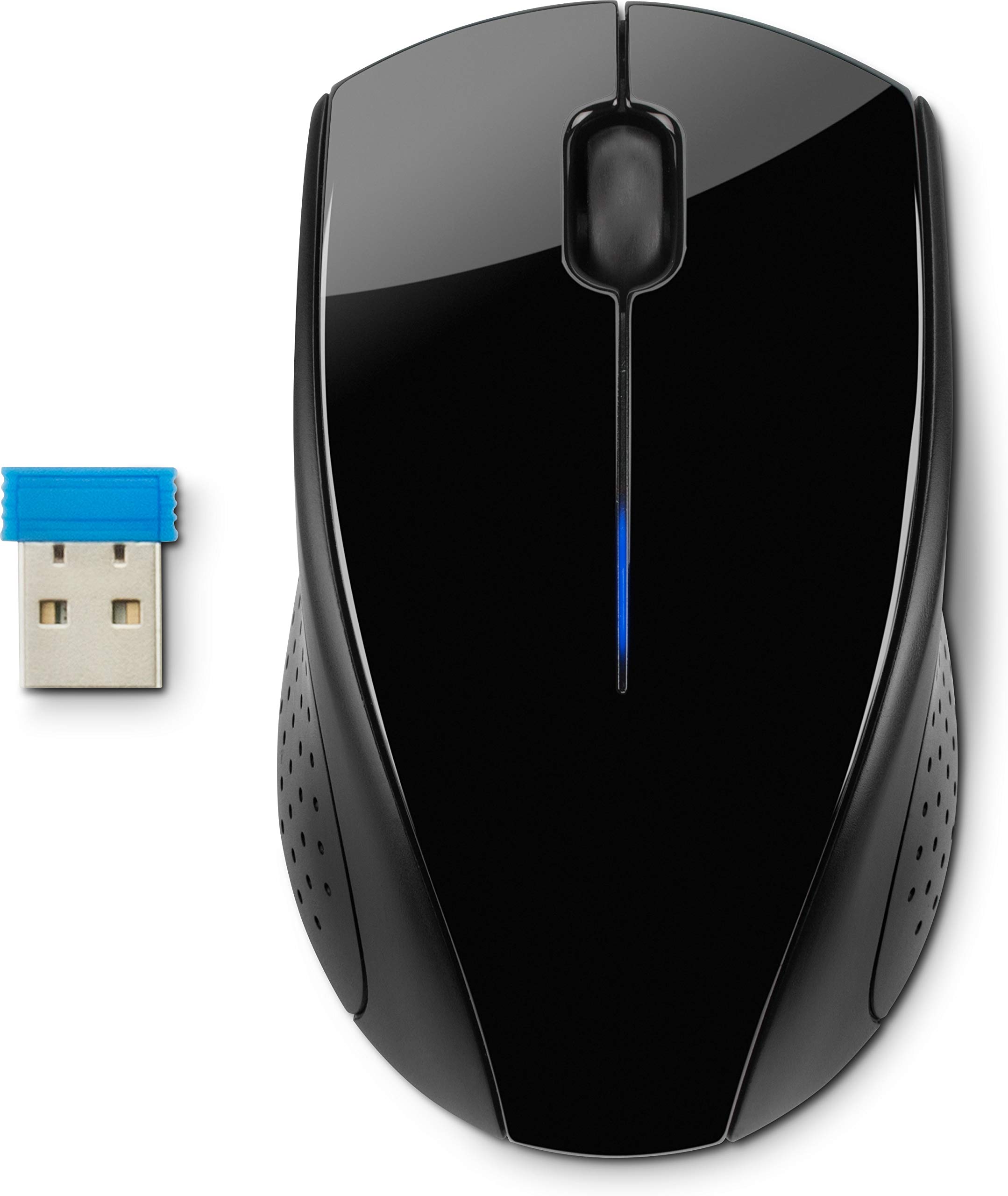 HP 220 Black 2.4 GHz USB Wireless Mouse with Blue LED 1300 Dpi Optical Sensor, Up To 15 Months Battery Life
