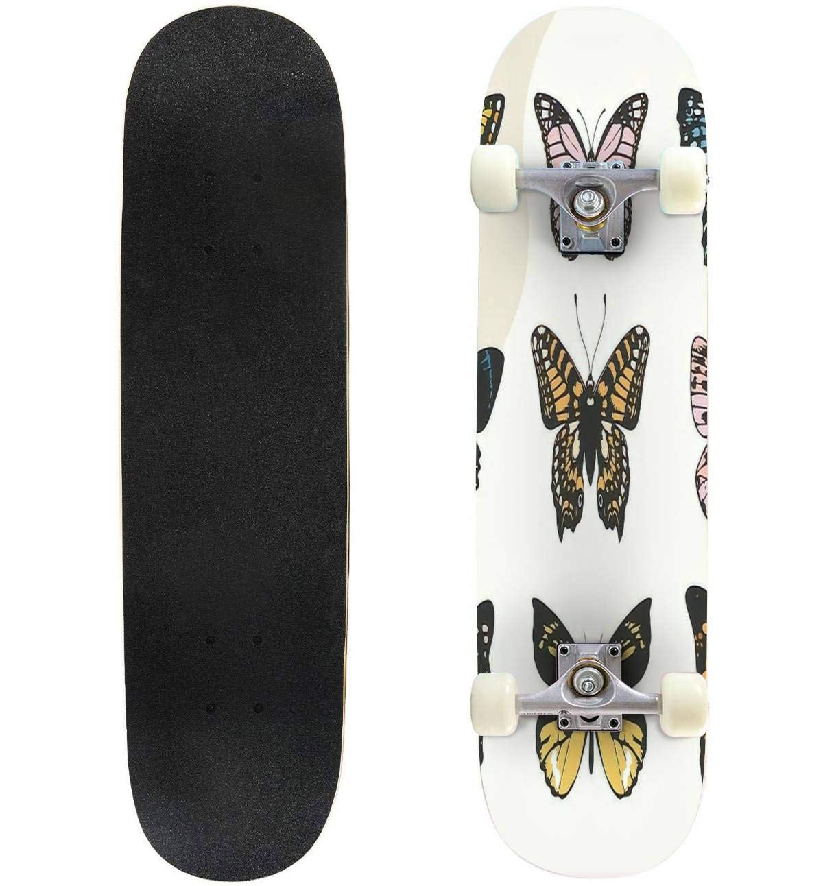 Cuskip You Should Try It Galaxy Skateboard Complete Longboard 8 Layers Maple Decks Double Kick Concave Skate Board, Standard Tricks Skateboards Outdoors, 31"x8"