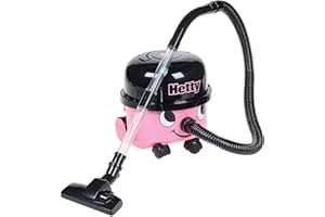 Casdon Henry & Hetty Toys - Hetty Vacuum Cleaner - Pink Vacuum Cleaning Toy with Real Function & Nozzle Accessories - Kids Cl