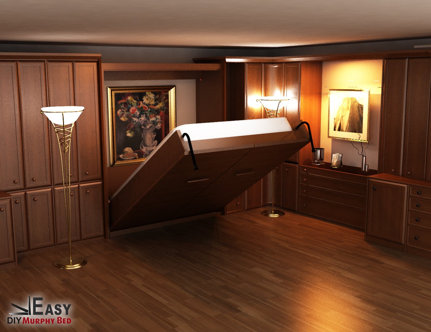 Galleon Twin Size Easy DIY Murphy Wall Bed Hardware Kit Vertical Wall