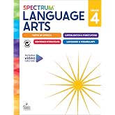 Spectrum Language Arts 4th Grade Workbooks, ELA Books for Kids Ages 9-10 Covering Parts of Speech, Vocabulary, English Grammar, Sentence Structure, and More, Classroom or Homeschool Curriculum