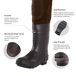TIDEWE Neoprene Waders, Cleated Bootfoot Men Chest