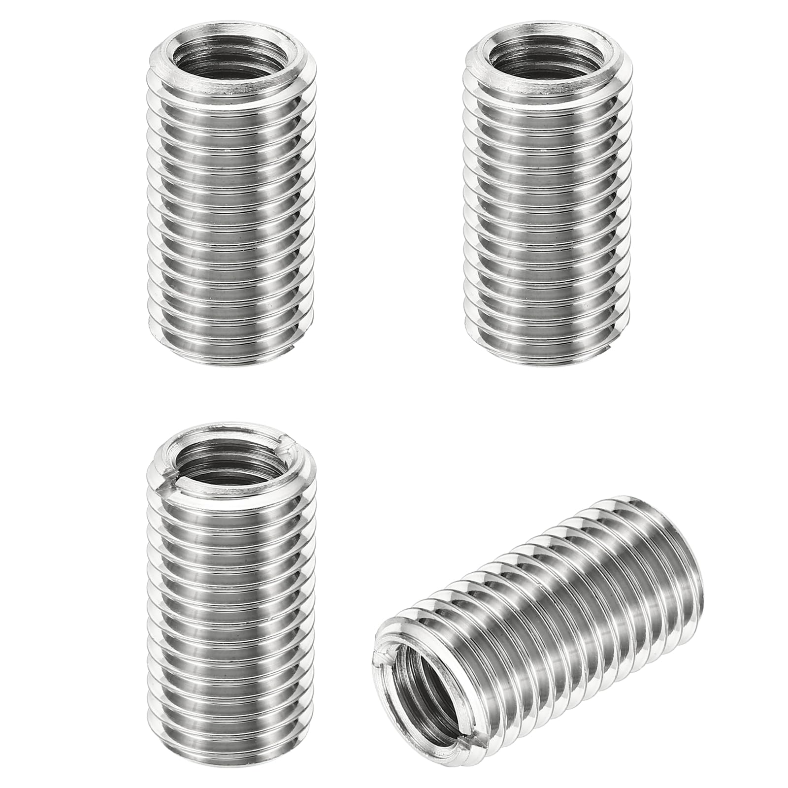 PATIKIL Thread Adapters Sleeve Reducing Nut, 4 Pcs M16x2 Male to M12x1.75 Female Repairing Insert Nut Screw Reducer Stainless Steel Fastener 30mm — image 1