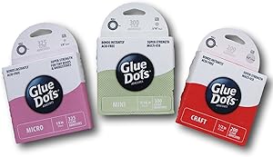 Glue Dots Variety Bundle - Set of 3 - Craft, Micro & Mini