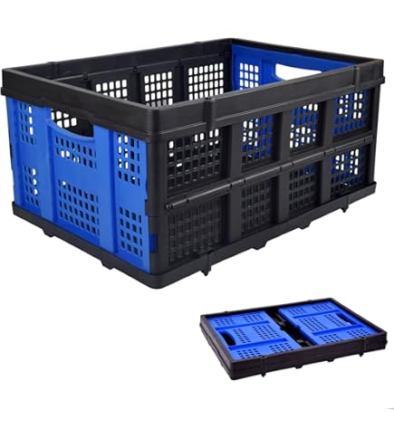 Ventilate Folding Plastic Collapsible Storage Stackable Collapsible ...