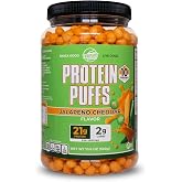 Twin Peaks Protein Puffs - (Jalapeno Cheddar), Keto Friendly, Low Carb Snack (300g, 21g Protein, 2g Net Carbs, High Protein, Healthy Crunchy Snack)