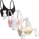 GXXGE Nursing Bra Support Pumping Bra Hands Free All in One Maternity Bra Comfortable Breast No Pad Pumps Bra