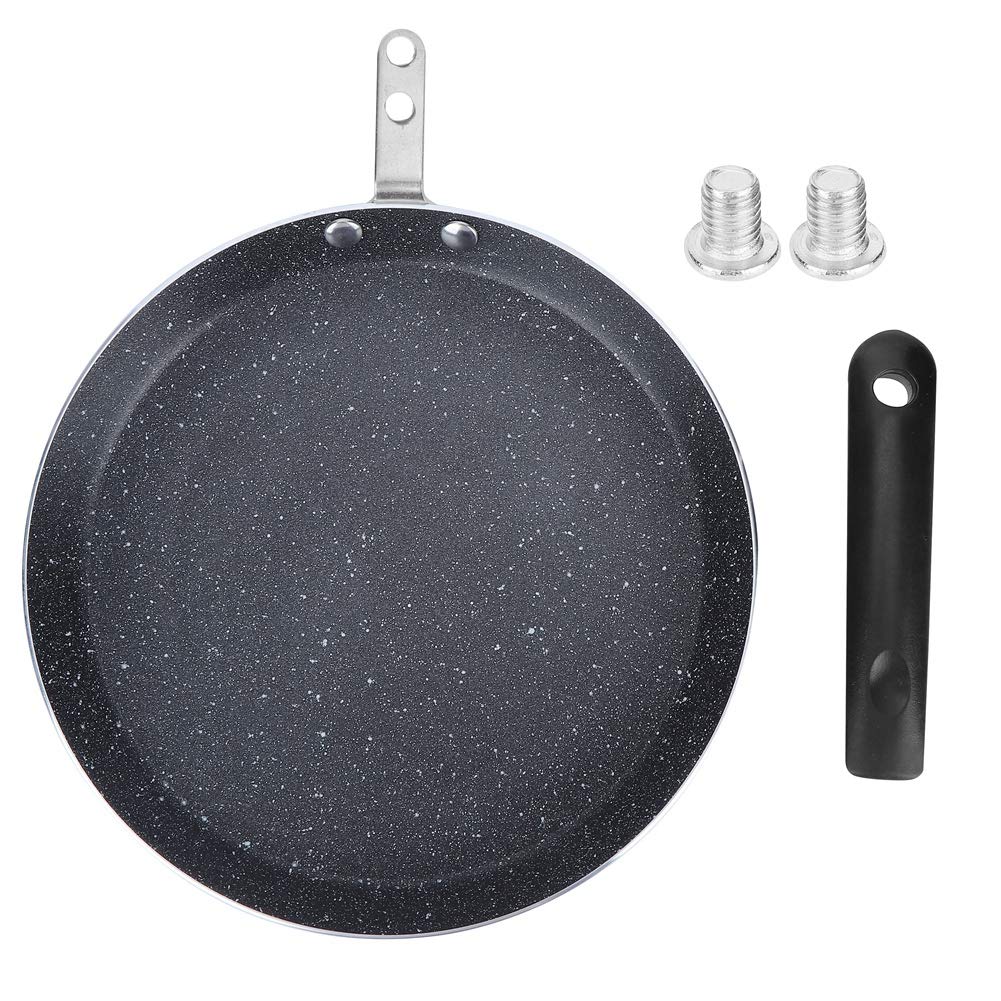 HERCHR 22 cm Egg Frying Pan Non Stick, Pancake Pan Pizza Pan Aluminium Crepe Pan Round Griddle Induction Wok for Steak Bacon Hot-Dog Burgers