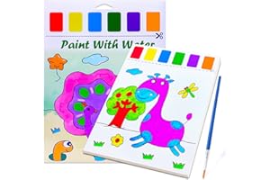 BAOXUE Water Coloring Books for Kids Ages 4-8,Paint with Water Colors Book for Toddlers,Watercolor Painting Paper Gift for Boys Girls 2-4 Years,Arts Kits and Crafts Sets for Drawing (Animals)