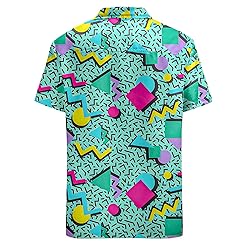 HUGLAZY 80s 90s Hawaiian Shirt for Men Retro Big