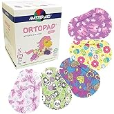 Ortopad&reg; Girls Adhesive Eye Patches, 50/bx, Ice Cream Pack, Med Size 2-4 yr | Soft eco-friendly bamboo fabric, gentle adhesive lets skin breathe, medium size for ages 2-4
