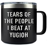 SpokenUSGifts2 Tears Of The People I Beat At Yugioh2 Sippy Cup - Funny Tumbler 14 Oz Coffee Mug - Tumbler Gifts For Player - Unique Anniversary Tumbler - Gifts For Friend - Coworker - Gamer