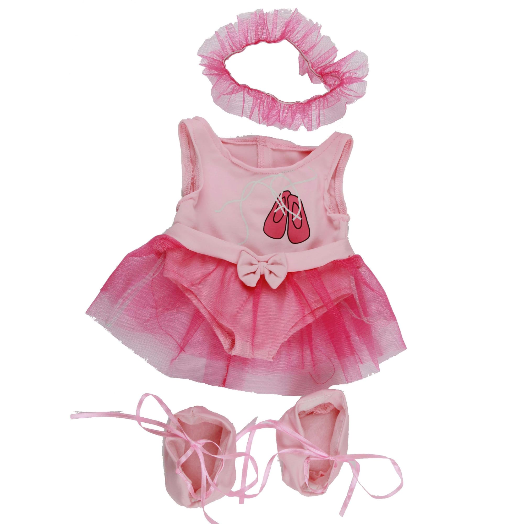 Pink Ballet Outfit - Teddy Bear Clothes -10 inch/25cm
