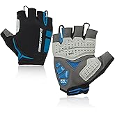 Souke Sports Mens Cycling Gloves with Gel Pads Half Finger Bike Gloves Lightweight Anti-Slip Shock-Absorbing for MTB Road Biking