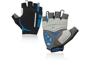 Souke Sports Mens Cycling Gloves Gel Pad Half Finger Bike Gloves Lightweight Anti-Slip Shock-Absorbing for MTB Road Biking
