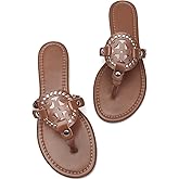 katliu Women's Flat Sandals Flip Flop Thong Sandals Cute Dressy Sandals