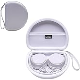 LTGEM Case Compatible with Sony MDR-ZX110 / MDRZX110AP / MDRZX110NC / MDR-ZX310AP ZX Series Wired On-Ear Headphones, White(Case Only)