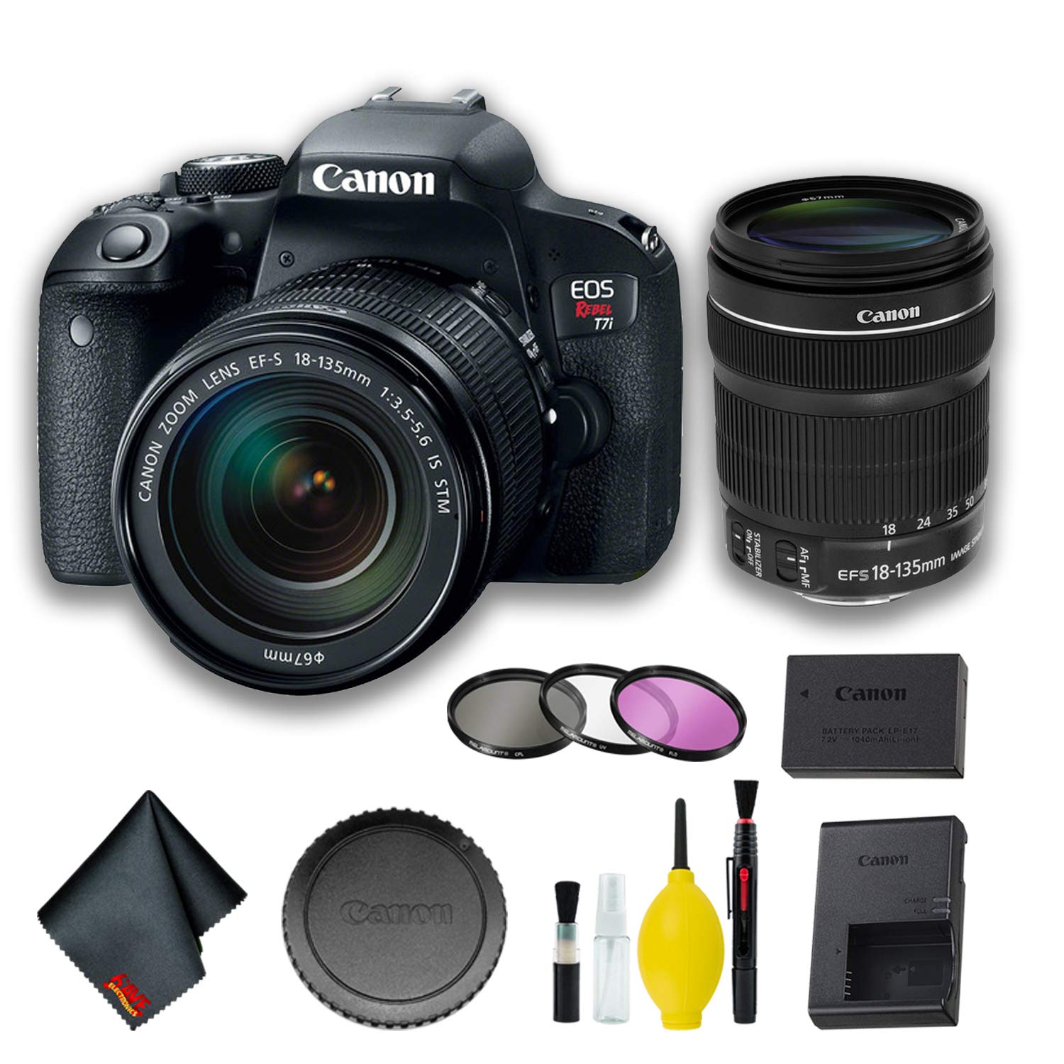 Canon EOS Rebel T7i DSLR Camera +18135mm Lens Basic Kit 686437389910