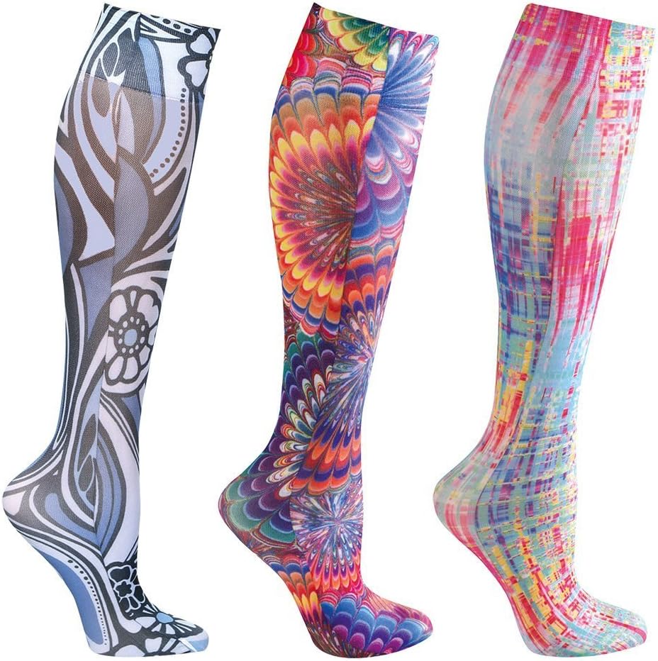 Women's Mild Compression Wide Calf Knee High Support Socks