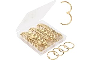 Mr. Pen- Loose Leaf Binder Ring, 40 Pack, Gold Binder Rings 1 Inch, Book Rings