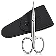 marQus Curved Cuticle Scissors – Precision Stainless Steel for Manicure & Pedicure, Eyebrow & Eyelash Grooming, Extra Sharp with Premium Storage Case