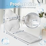 Poemland Luxury Bath Pillow Mat & Cushion - Full Body Spa Relaxation White view 7