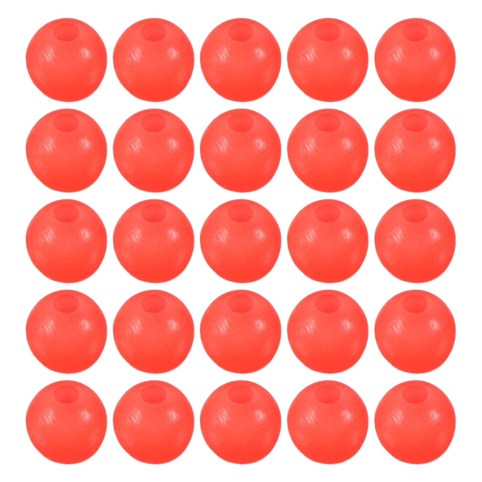 M METERXITY 200 Pcs Glow Fishing Beads - Plastic Luminous Round Bait Egg Lure Rigs Apply to Outdoor Tackle Tool (5mm, Red)