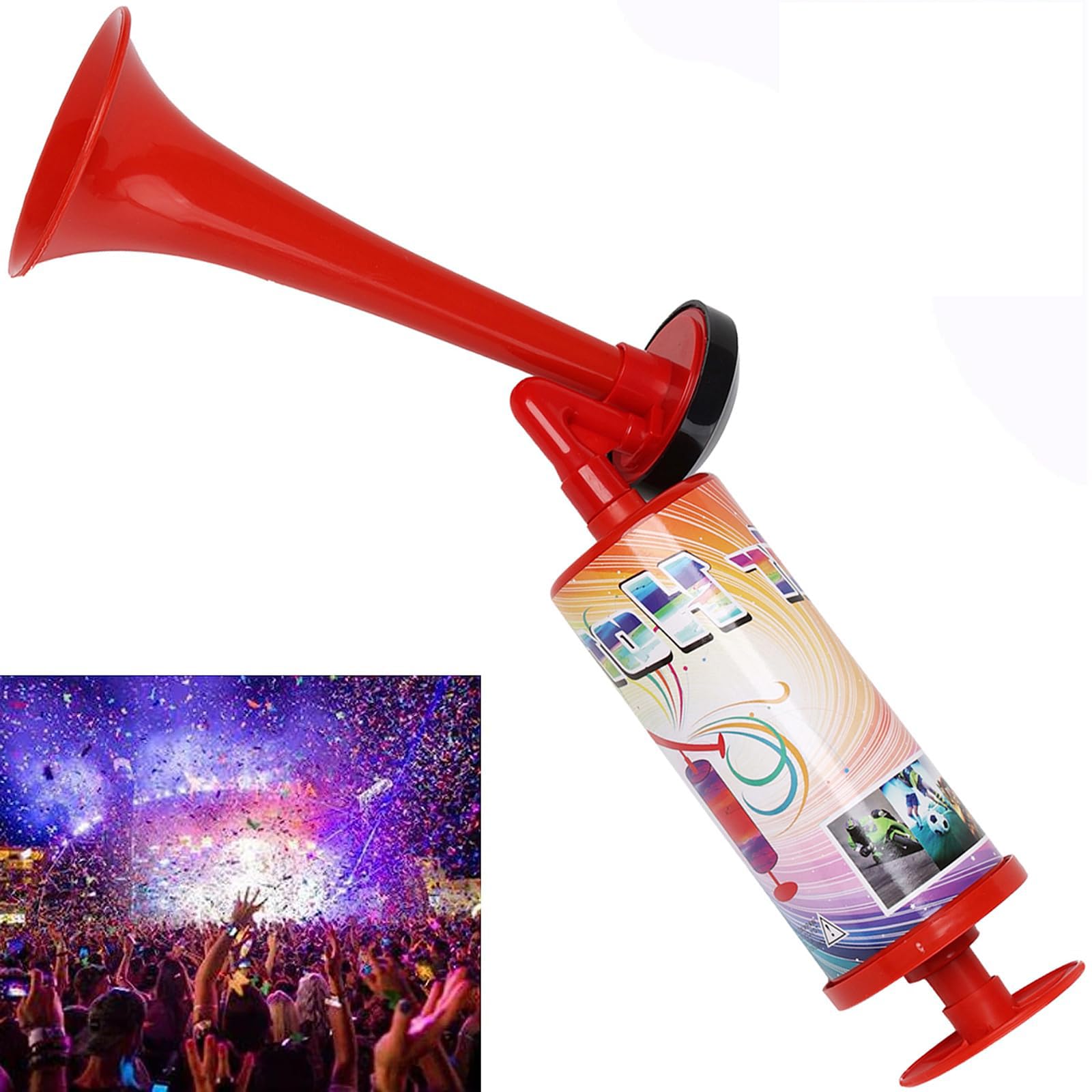10pcs Reusable Air Horn, Handheld Air Pump Horn Marine Signal Football Cheering Bear Self Defense Loud Noise Makers for Boats, Cars, Sports Events, Birthdays, Parties, Celebrations BANHAO