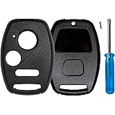 StandardAutoPart Car Remote Head Key 3 Button Shell Case Compatible with Honda Civic Fit CR-V Insight Odyssey Pilot Fit Ridge