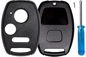 StandardAutoPart Car Remote Head Key 3 Button Shell Case Compatible with Honda Civic Fit CR-V Insight Odyssey Pilot Fit Ridge