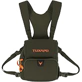 Tuxapo Binocular Harness Chest Pack with Rangefinder Pouch Bino Case for Hunting Hiking Shooting