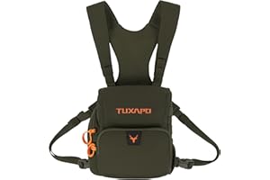 Tuxapo Binocular Harness Chest Pack with Rangefinder Pouch Bino Case for Hunting Hiking Shooting