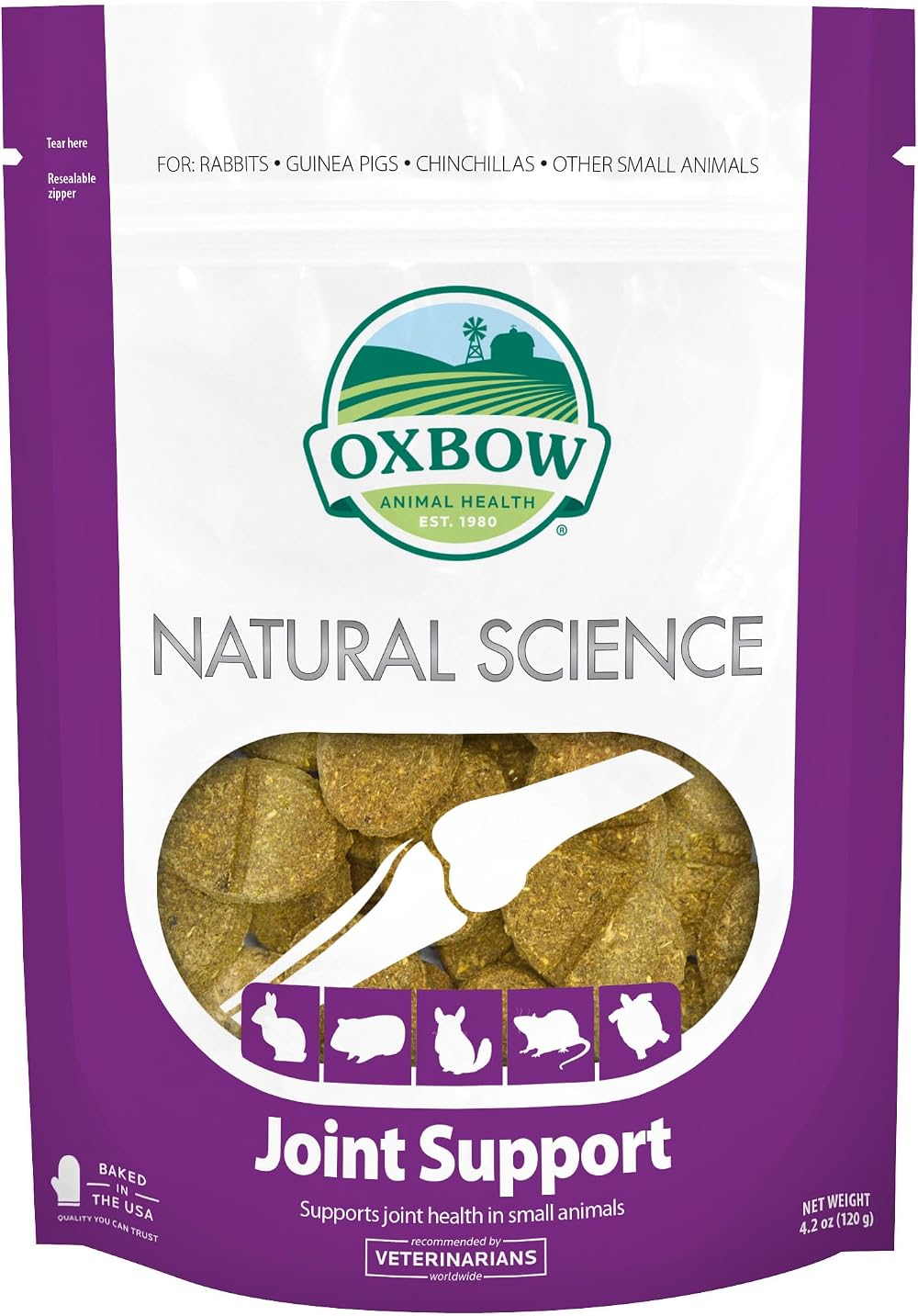 Oxbow Natural Science Joint Support for Small Animals Premium Hay Based