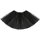 Kids Tutu Skirts 3 Layered Tulle, Fit Most 4-11 yrs Little & Big Girls for Dance Party Costume
