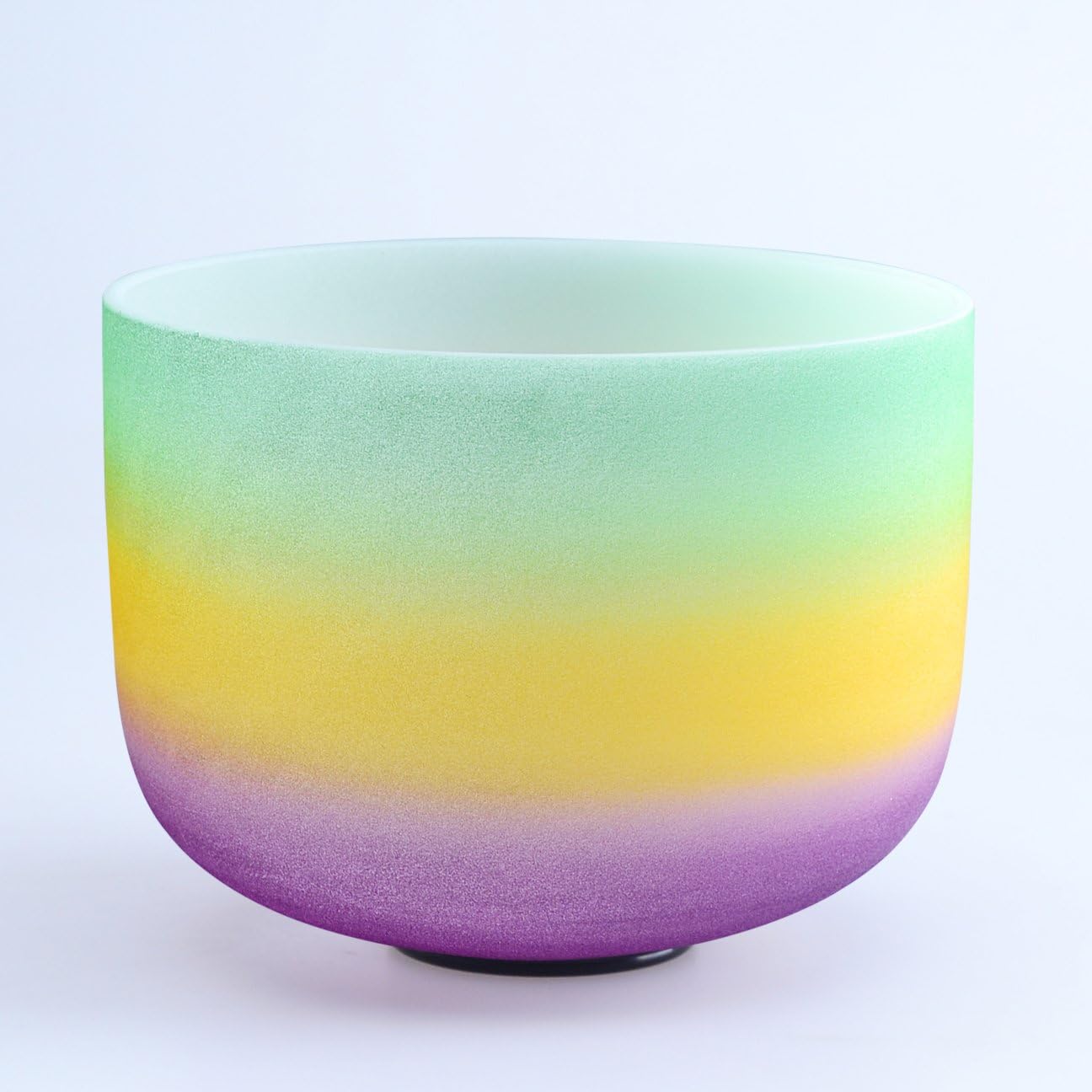 440HZ 8" F Heart Rainbow Chakra Quartz Crystal Singing Bowl